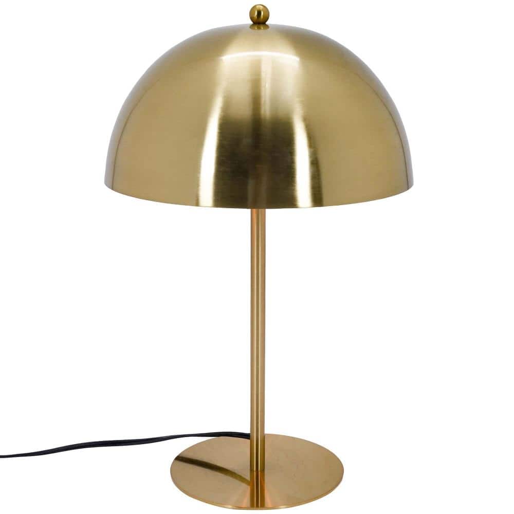 19.69 in. Gold Cylinder 2-Light Table Lamp Bedside with Gold Metal Dome Shade, E12 Blub Not Included price history on PriceWatchPro