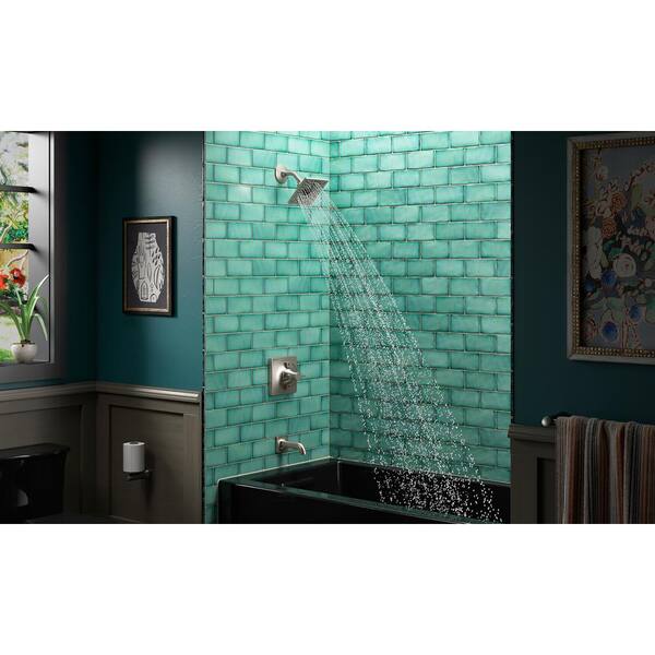 KOHLER Contemporary Single-Handle 1-Spray Tub and Shower Faucet in Vibrant Brushed Nickel (Valve Included)
