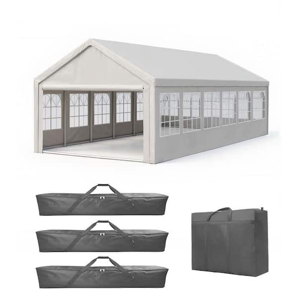 Sudzendf 20 ft. x 40 ft. White Heavy Duty Event Tent, Outdoor