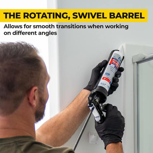 10 oz. Black Swivel Body Strong Professional Caulking Gun 10 oz. Black Swivel Body Strong Professional Caulking Gun
