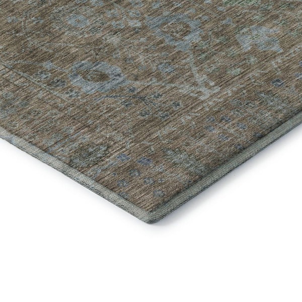 Mayfield Premium Machine Washable Abstract AMF1106 Brown 3 ft. x 4 ft. Area Rug