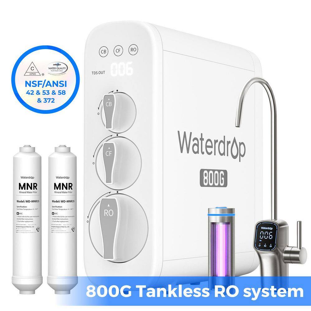 G3P800 Reverse Osmosis System, 800 GPD, NSF/ANSI 42,58,372 Certified, 3:1 Pure to Drain, Tankless, Extra 2MNR35 Filter price history on PriceWatchPro