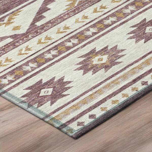 Chantille Machine Washable Indoor/Outdoor Abstract ACN3075 Plum 2 ft. x 3 ft. Accent Rug