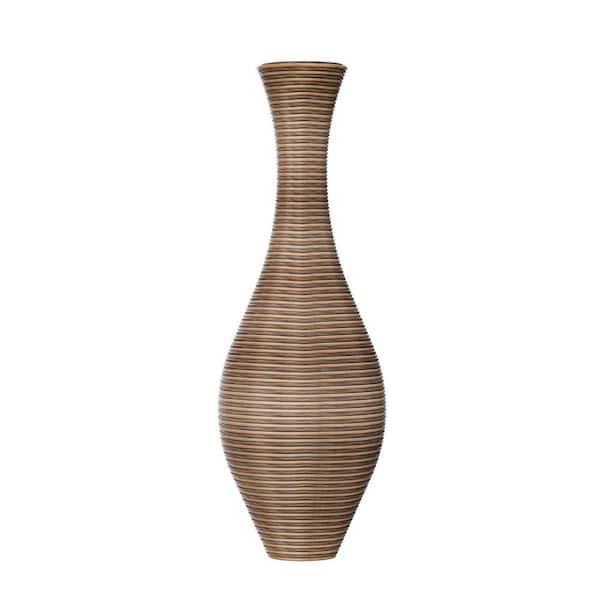 40.2 in. Tall Designer Floor Vase with Brown Finishes-Ideal for Living Room, Bedroom, Entryway Decor