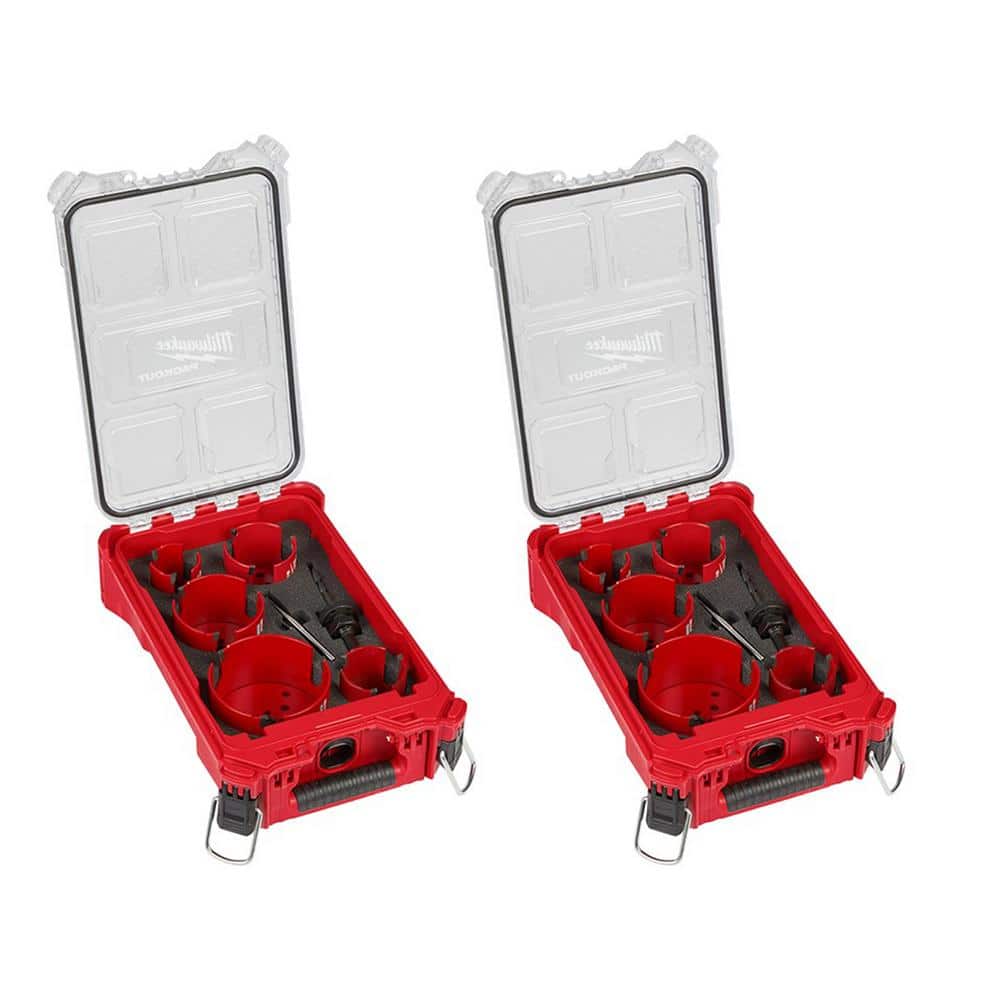 Milwaukee BIG HAWG Carbide Hole Saw Kit (18-Piece) with 2 PACKOUT
