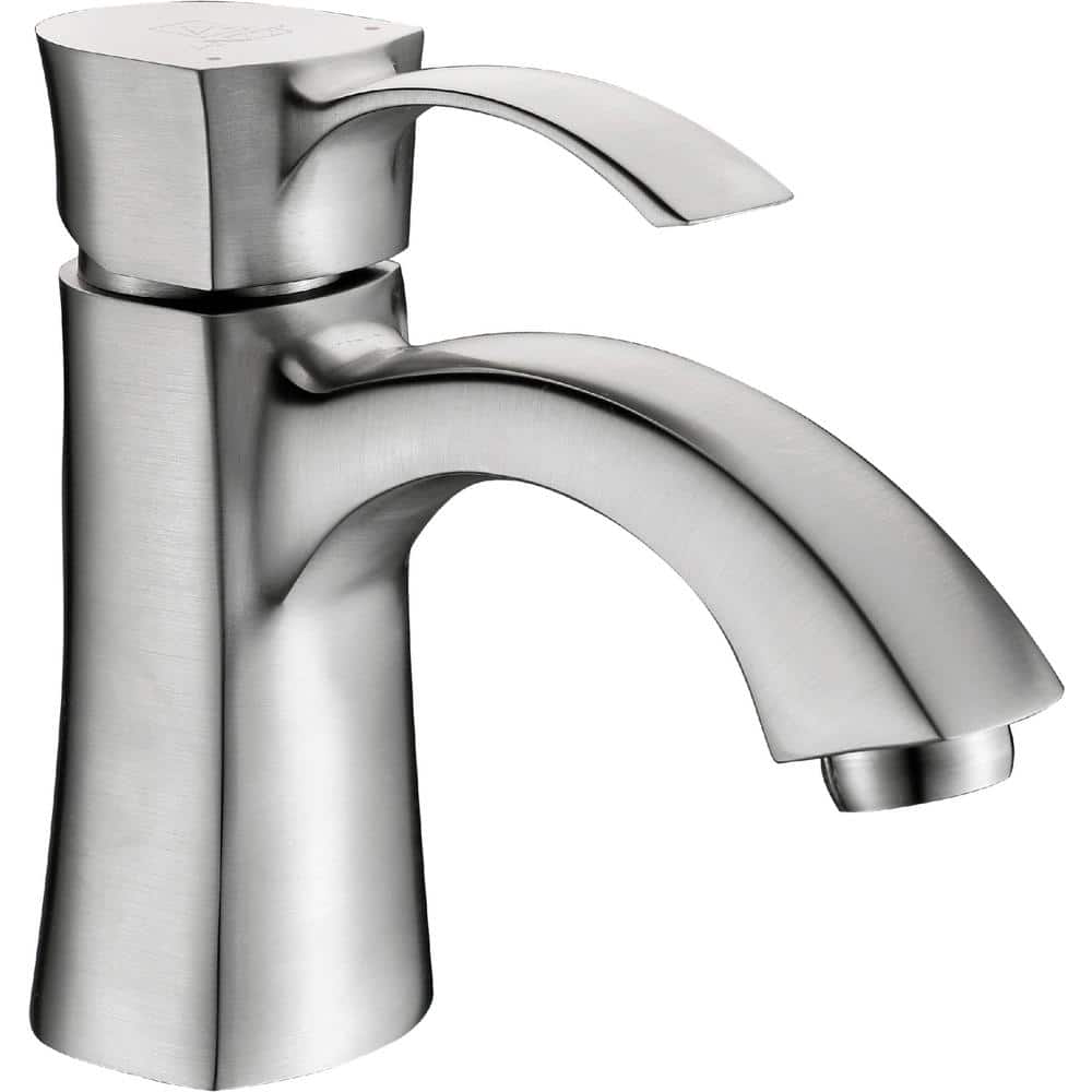 Alto Series Single Hole Single-Handle Mid-Arc Bathroom Faucet in Brushed Ni