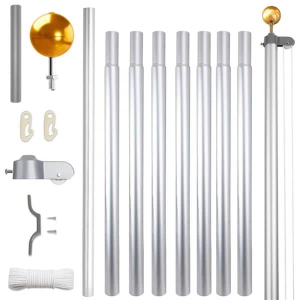 30 ft. Outdoor Decoration Detachable Sectional Halyard Flagpole Kit