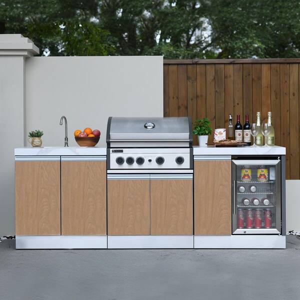 PROKAn Bespoke 5B Propane Grill Island Modular Outdoor Kitchen in