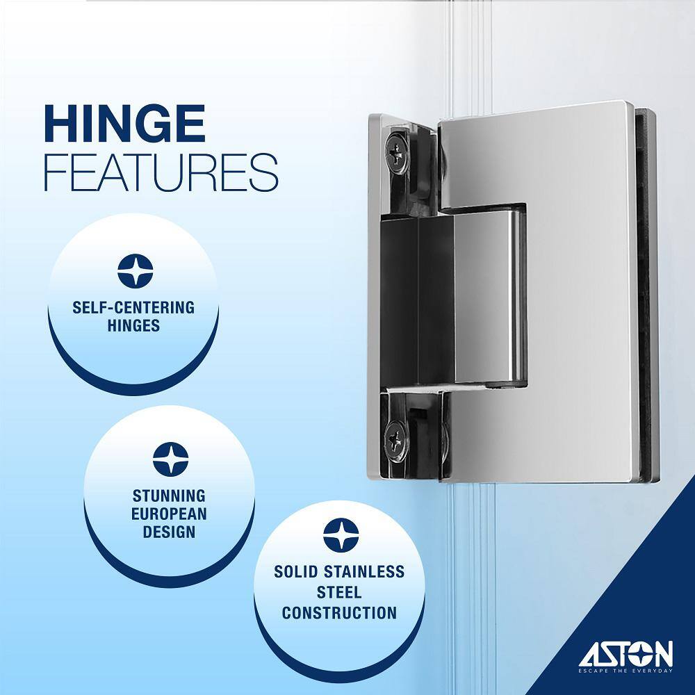 Nautis XL 72" Frameless Shower Door with Frosted Glass and Chrome Finish
