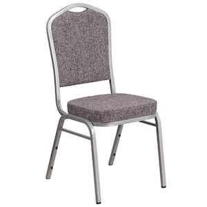 Fabric Stackable Chair in Herringbone