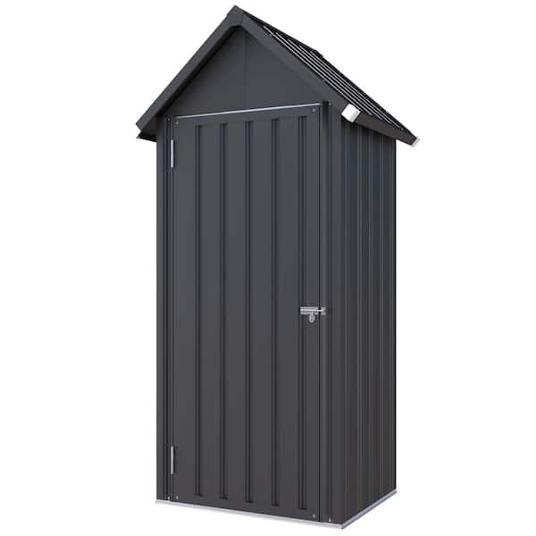 2 ft. W x 3 ft. D Metal Arched Outdoor Storage Shed with Door for Garden, Backyard(6 sq. ft. )
