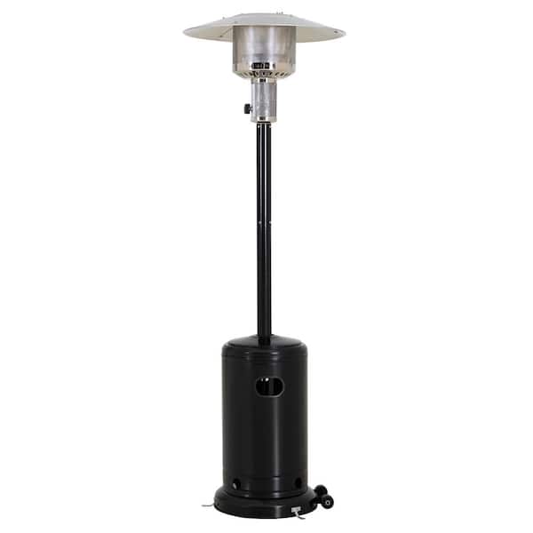 Sunjoy 47,000 BTU Patio Heater, Portable Freestanding Propane Heater, Steel Frame Outdoor Propane Heater with Wheels