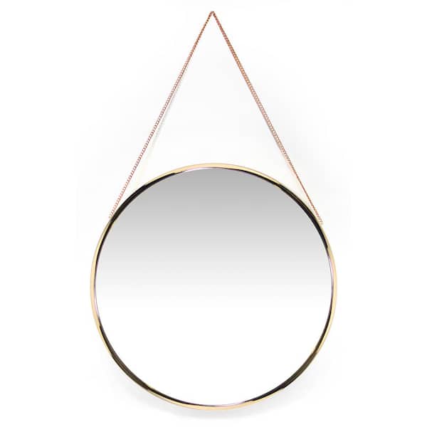 Infinity Instruments Franc 17.5 in. W x 17.5 in. H Wall Mirror - Gold Plastic Frame
