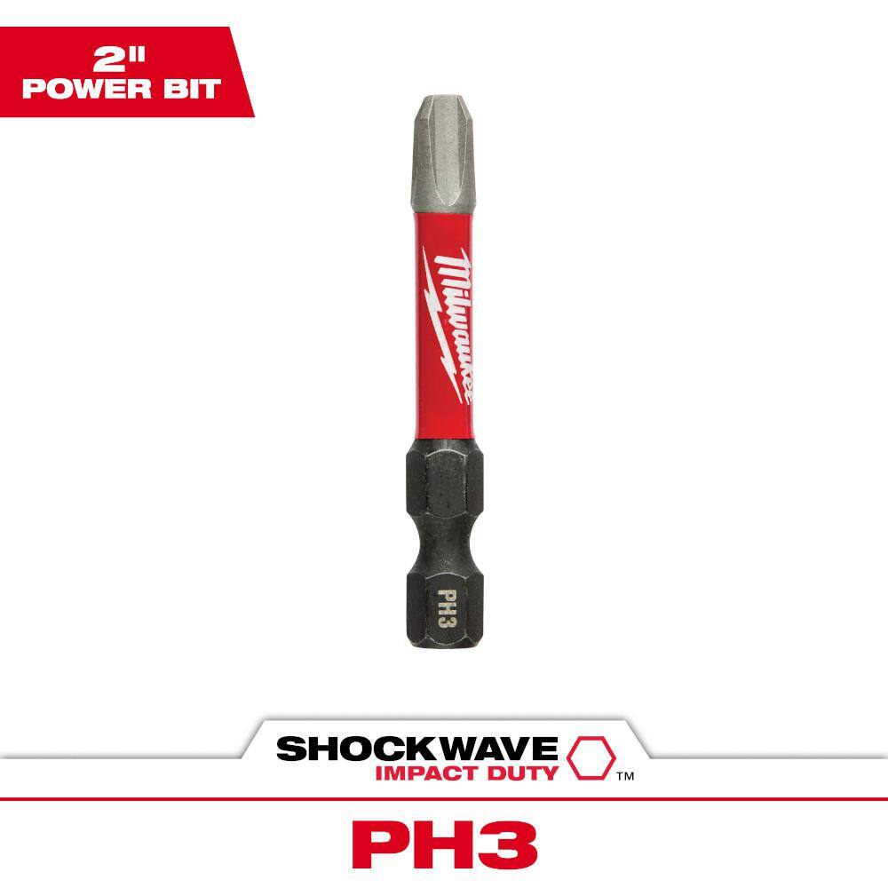 SHOCKWAVE Impact Duty 2 in. Phillips #3 Alloy Steel Screw Driver Bit (1-Pack)