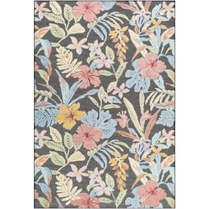 Lakeside Multi-Color Floral 8 ft. x 10 ft. Indoor/Outdoor Area Rug