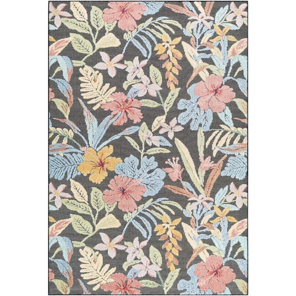 Livabliss Lakeside Multi-Color Floral 5 ft. x 7 ft. Indoor/Outdoor Area Rug