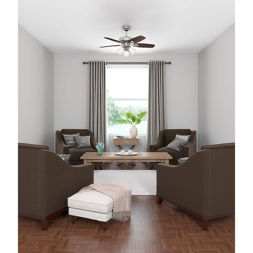 42 in. Indoor Brushed Nickel Builder Small Room Ceiling Fan with Light Kit price history on PriceWatchPro