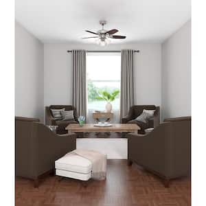 42 in. Indoor Brushed Nickel Builder Small Room Ceiling Fan with Light Kit