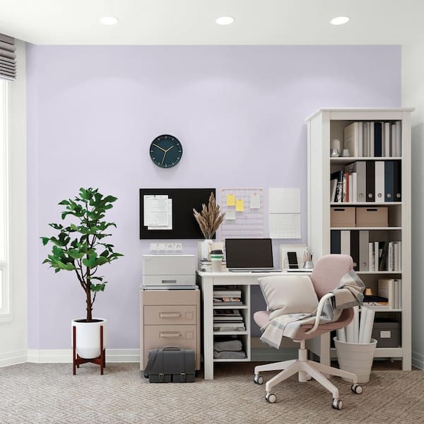 Glidden Essentials 1 gal. PPG1175-3 Lavender Haze Flat Interior Paint  PPG1175-3E-01F - The Home Depot