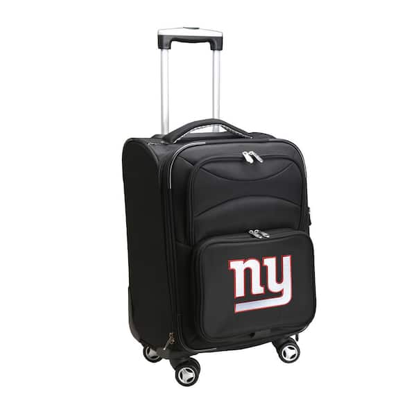 Denco NFL New York Giants 21 in. Black Carry-On Spinner Softside Suitcase