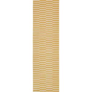 Williamsburg Striped Yellow 2' 9 x 9' 10 Runner Rug