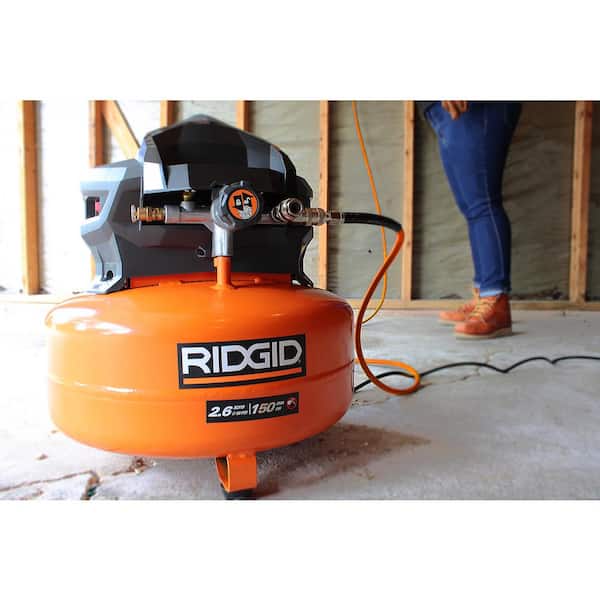 RIDGID RDGD 6 gal. 150 PSI Portable Electric Pancake Air Compressor 02106416 The Home Depot