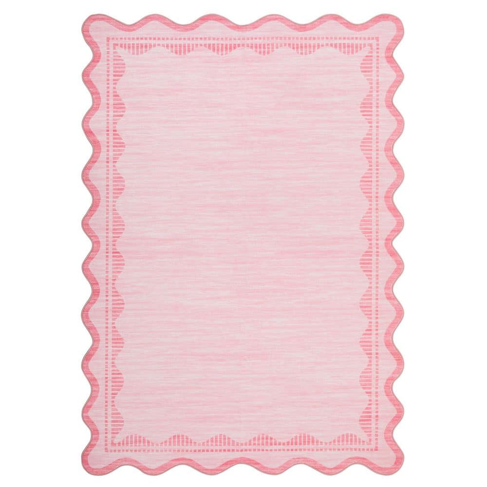 Pink 10 x 13 ft. Fan-shaped Border Rug Washable Solid Color Ultra-thin and Foldable for Living Rooms Bedrooms price history on PriceWatchPro