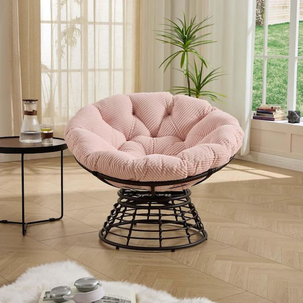 Rady アイリスフラワー バスチェアバスボウル ブルー Ergonomic Wicker Papasan Chair Outdoor Rattan Chair 360° Swivel