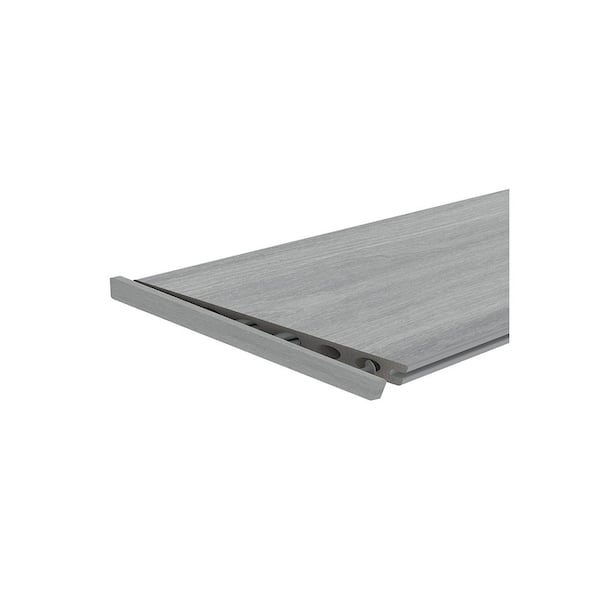 NewTechWood UltraShield Westminster Gray End Cap for Composite Decking 16 ft. Boards (10 per Bag)