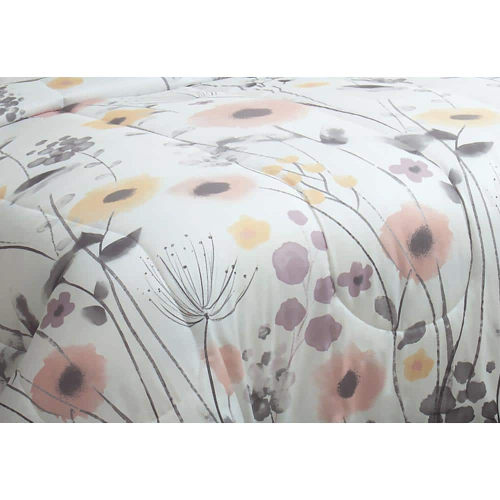 Full White Microfiber Reversible Comforter Set
