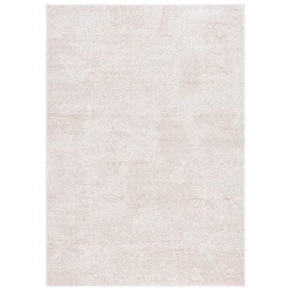 Hanna 8 ft. x 10 ft. Taupe/Beige Distressed Geometric Area Rug