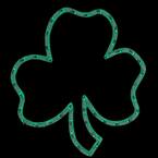 17 in. Lighted St. Patrick's Day Irish Shamrock Window Silhouette Decoration