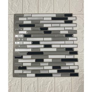 20-Sheets Gray-White 12 in. x 12 in. Vinyl Peel and Stick Tile Backsplash for Kitchen/Bathroom (18 sq. ft./box)