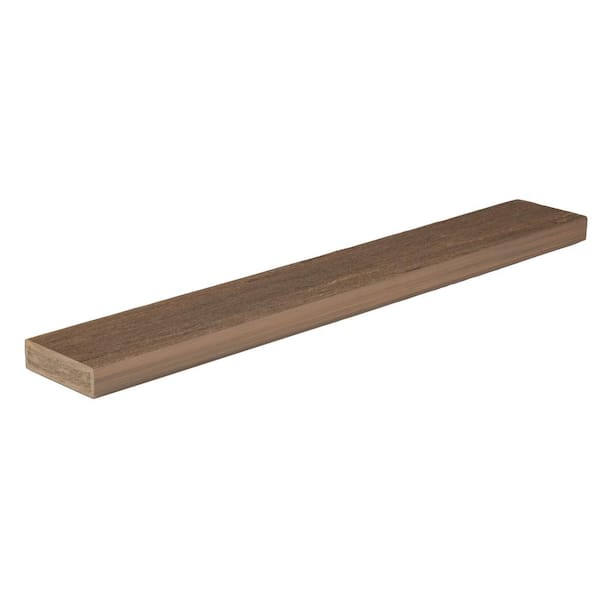 Advanced PVC Vintage 5/4 in. x 4 in. x 16 ft. Narrow Square English Walnut PVC Deck Board (Actual: 1 in. x 3 1/2 in. )