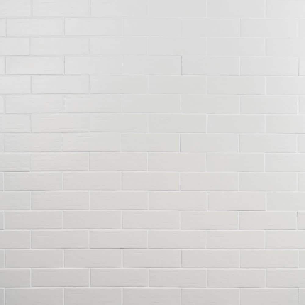 Matte White 3" x 9" Porcelain Subway Wall & Floor Tile