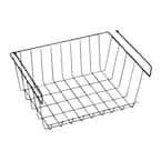 10 in. H x 11.5 in. W Chrome Alloy 1-Drawer Wide Mesh Wire Basket
