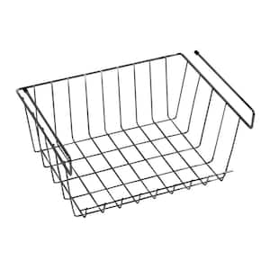 10 in. H x 11.5 in. W Chrome Alloy 1-Drawer Wide Mesh Wire Basket