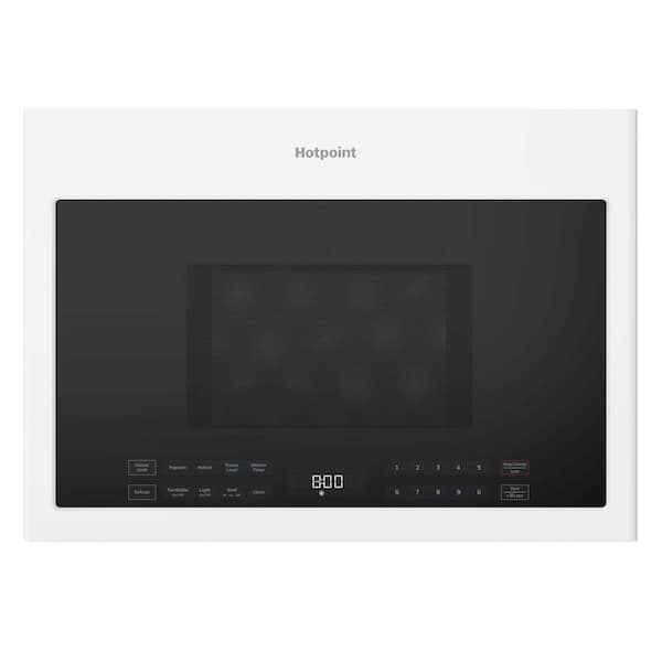 Hotpoint 24 in. 1.4 cu. ft. 1000-Watt Over-The-Range Microwave Oven in White with Sensor Cooking and Electronic Controls