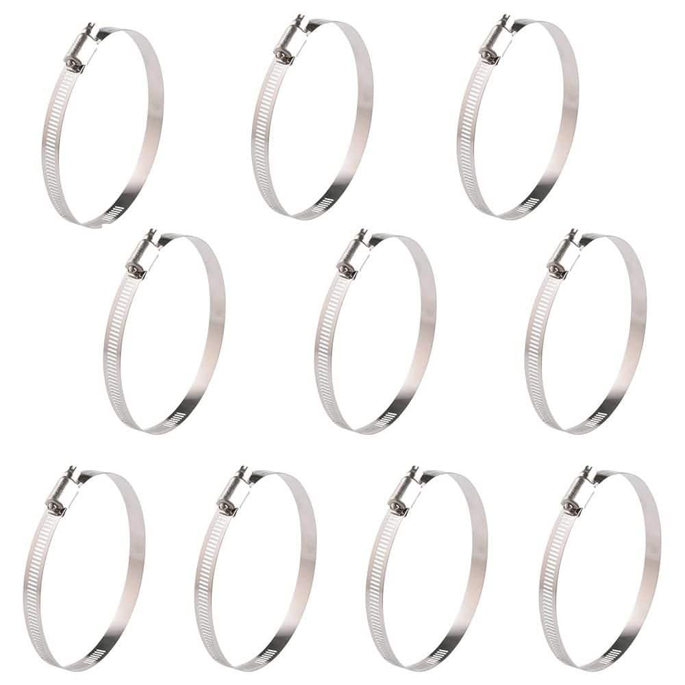 3 in. to 5 in. Stainless Steel Hose Clamp-Durable for Wet and Corrosive Environments(10-Pack) price history on PriceWatchPro