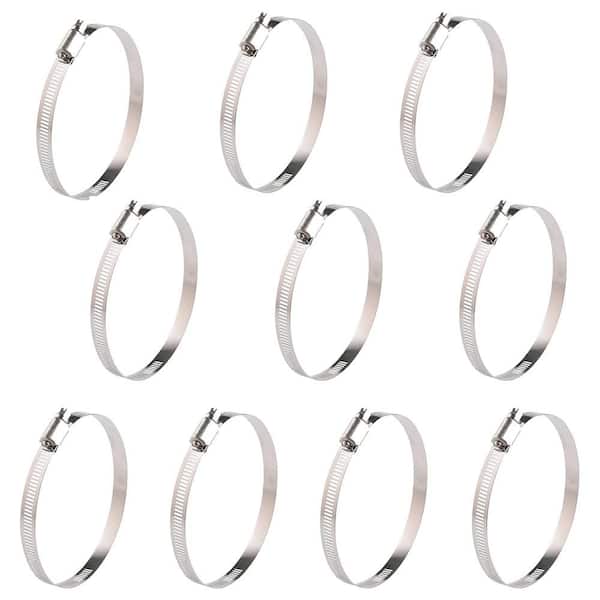 Wellco 3 in. to 5 in. Stainless Steel Hose Clamp-Durable for Wet and Corrosive Environments(10-Pack)