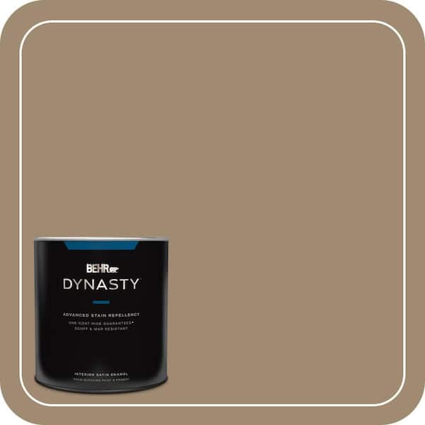 BEHR DYNASTY 1 qt. #PMD-102 River Mud Satin Enamel Interior Stain-Blocking Paint and Primer