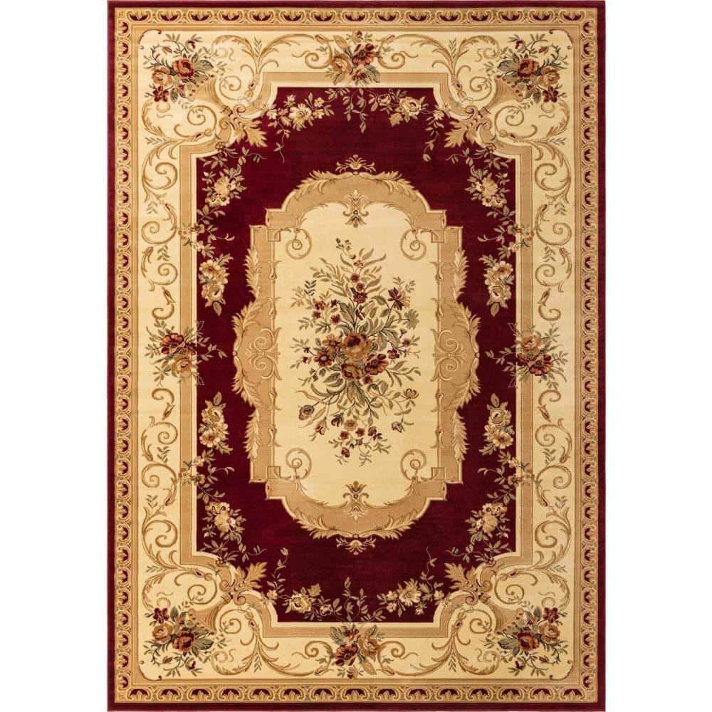 Unique Loom Versailles Henry Red 10 ft. x 14 ft. 1 in. Area Rug 3153868