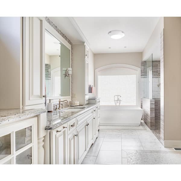 80 CFM Light & Fit Ceiling Mount Bathroom Exhaust Fan with LED Light