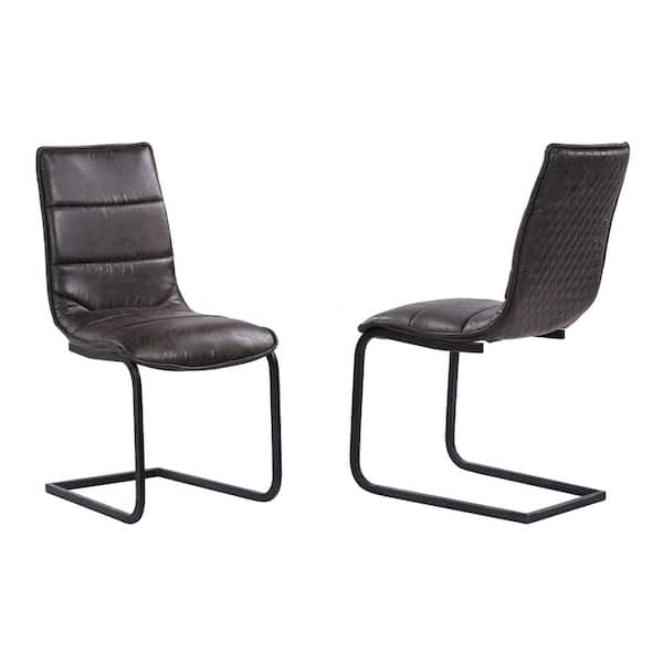 Armen Living Delaney Expresso Dining Chair (Set of 2)