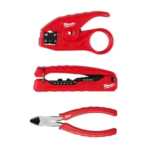 Coax Cable Installation Tool Set with Zipper Pouch