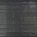 Chester Matte Nero 3 in. x 12 in. Ceramic Wall Tile (5.72 sq. ft./Case)