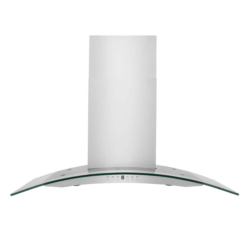 30" Stainless Steel and Glass Convertible Wall Mount Range Hood