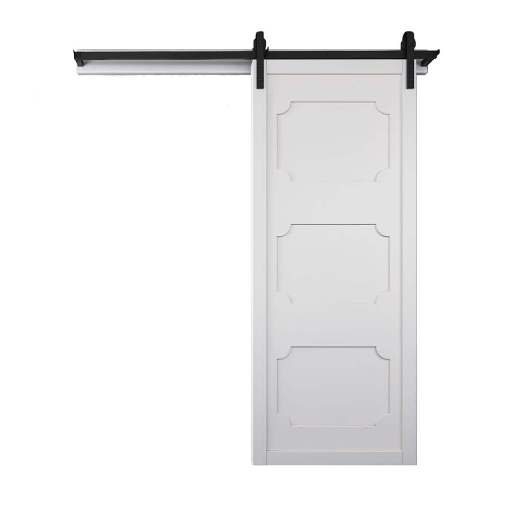 36 in. x 84 in. The Harlow III Bright White Wood Sliding Barn Door with Hardware Kit price history on PriceWatchPro