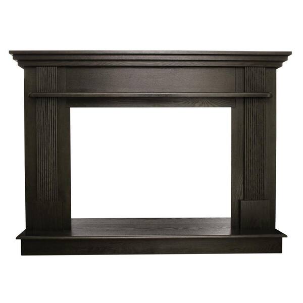 Ashley Hearth Products 56-1/2 in. x 40-1/2 in. Wood Mantel in Black Walnut