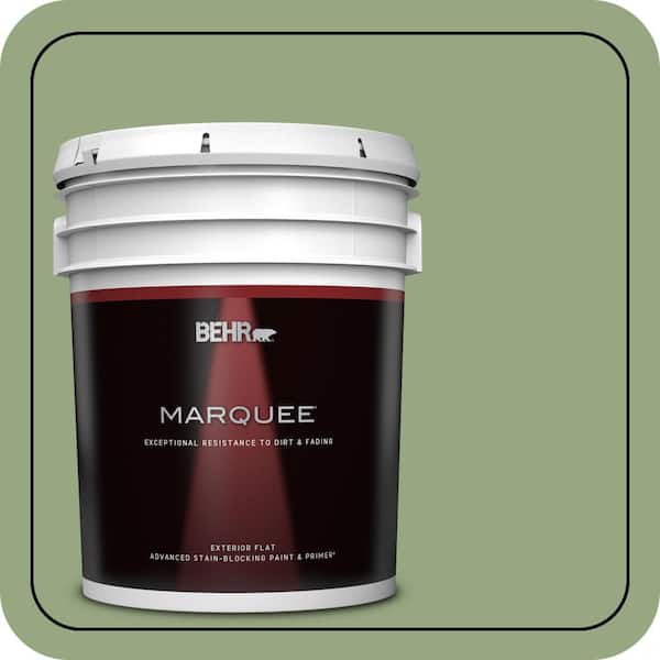 BEHR MARQUEE 5 gal. #M380-5 Hillside Grove Flat Exterior Paint & Primer